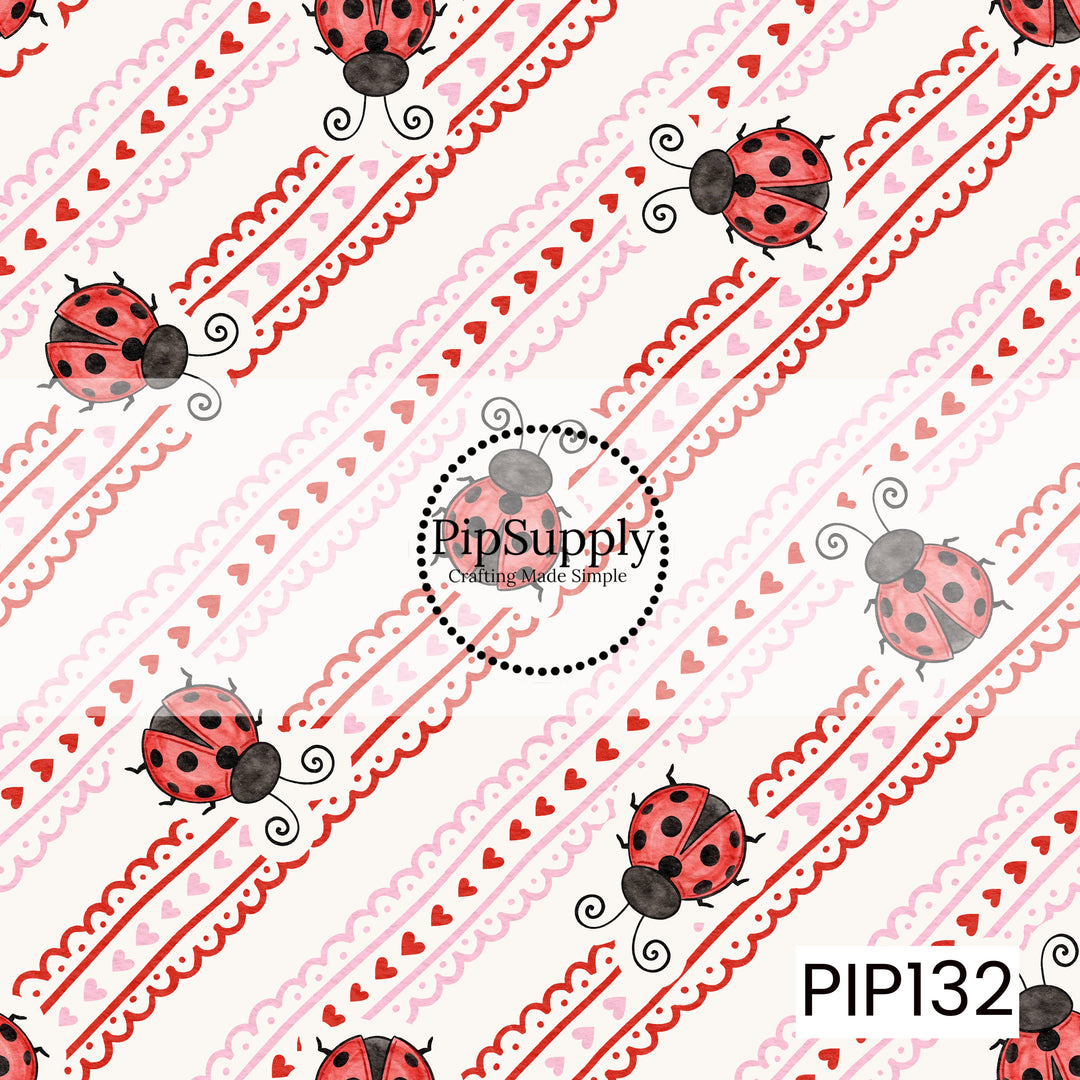 PIP132 - Sweet Ladybug Diagonal Stripe