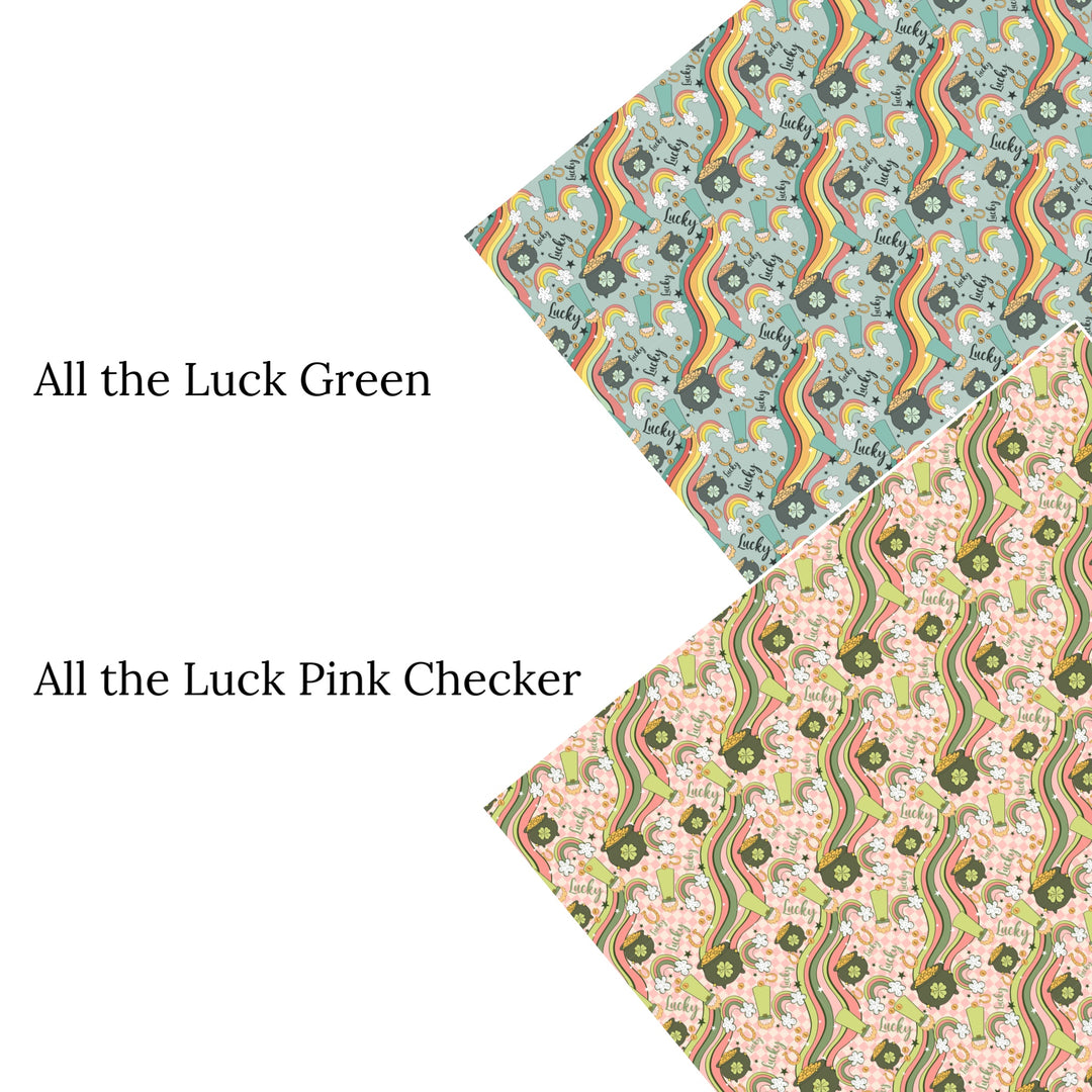 All the Luck Green Faux Leather Sheets