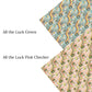 All the Luck Pink Checker Faux Leather Sheets