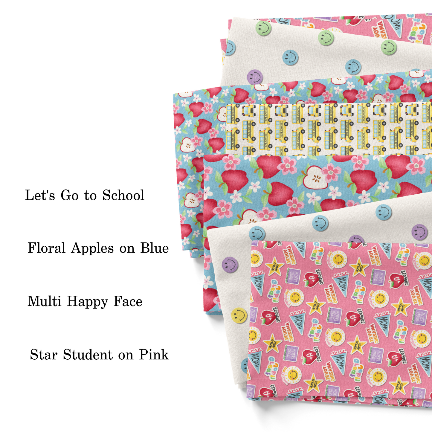 Let's Go To School Fabric By The Yard
