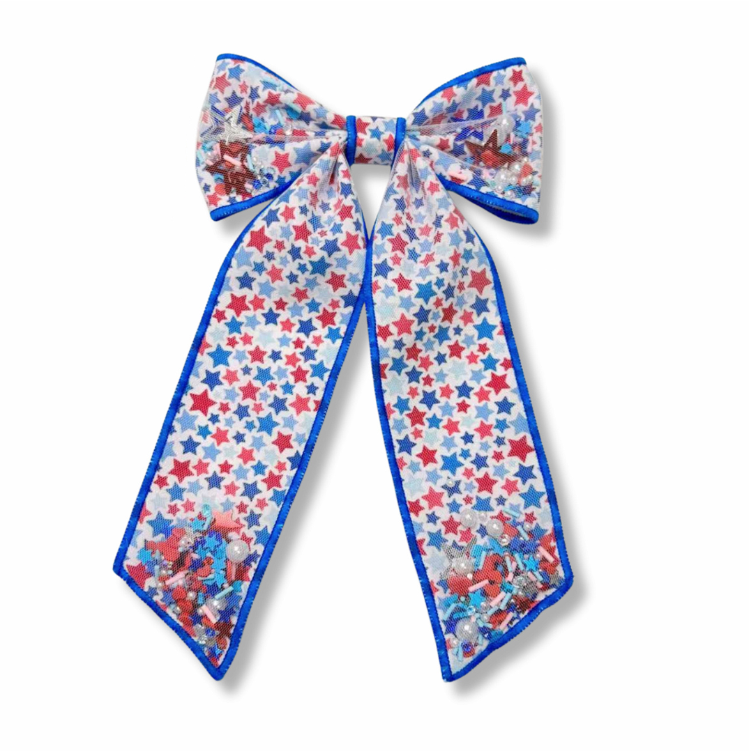 Starburst Multi Shaker Long Tail Bow w/ clip