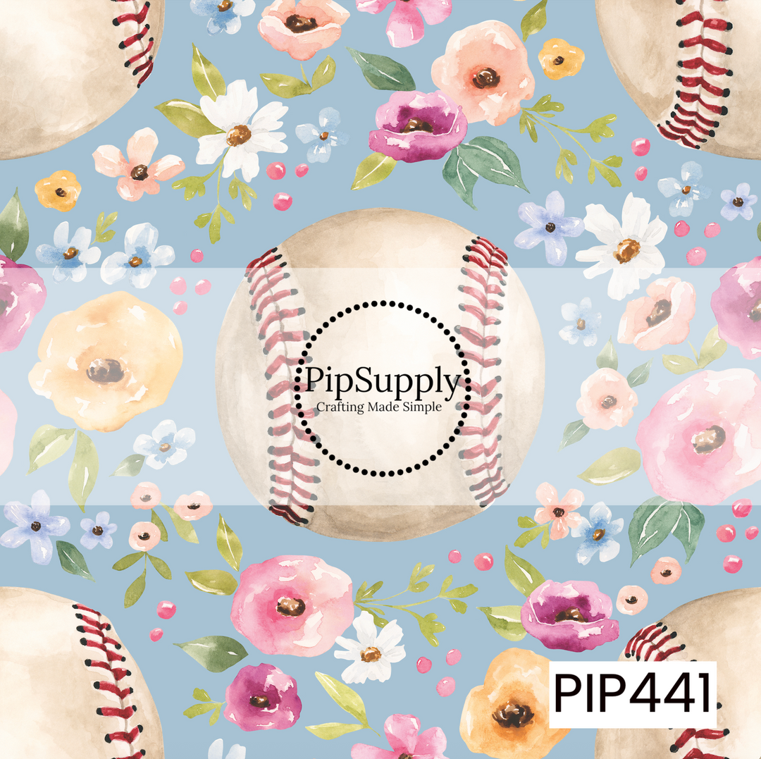 PIP441 - All-Star Floral Baseball Blue