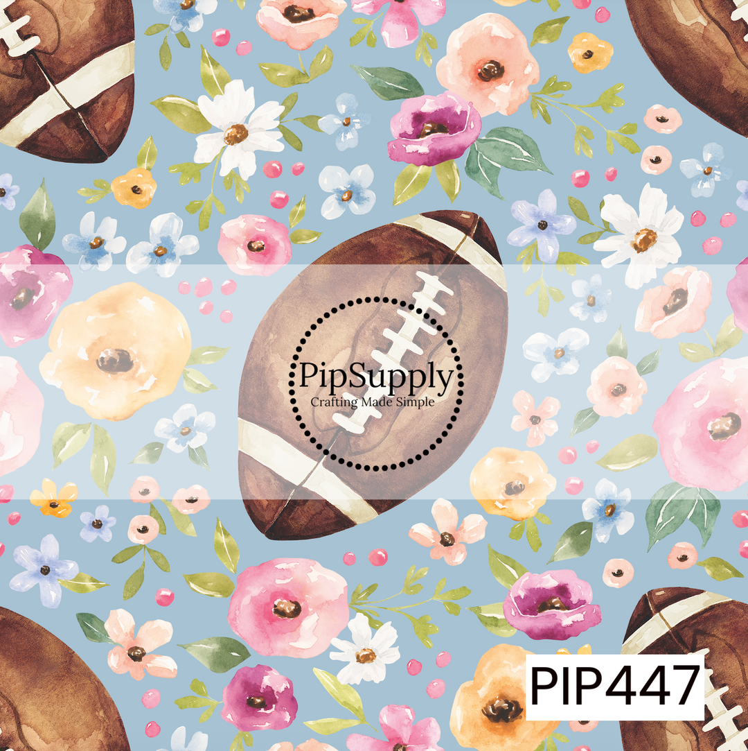 PIP447 - All-Star Floral Football Blue