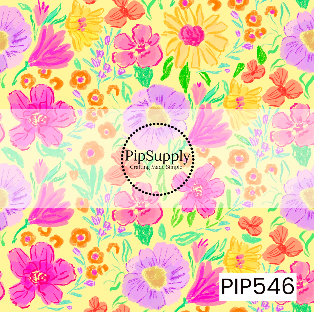 PIP546 - Electric Bloom Flowers Yellow