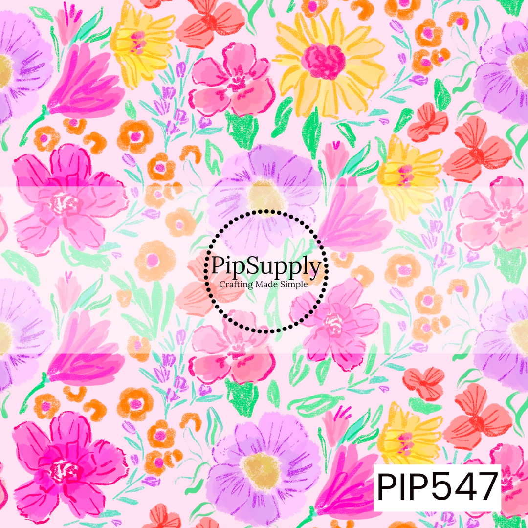 PIP547 - Electric Bloom Flowers Pink