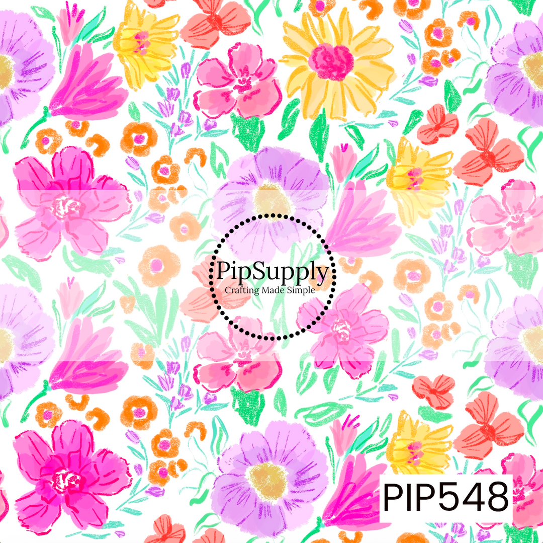 PIP548 - Electric Bloom Flowers White