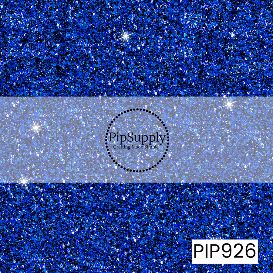 A deep royal blue glitter design featuring sparkling multidimensional flecks and bright shimmer highlights, creating the look of dazzling chunky glitter with a bold, eye-catching finish.
