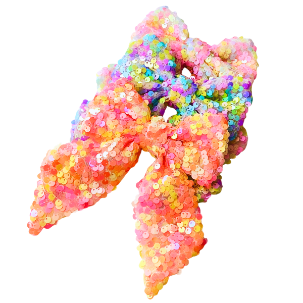 Sequin Daydreams Hair Tied Bow w/ Clip