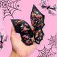 Black and Pink Shaker Bat Hair Bows
