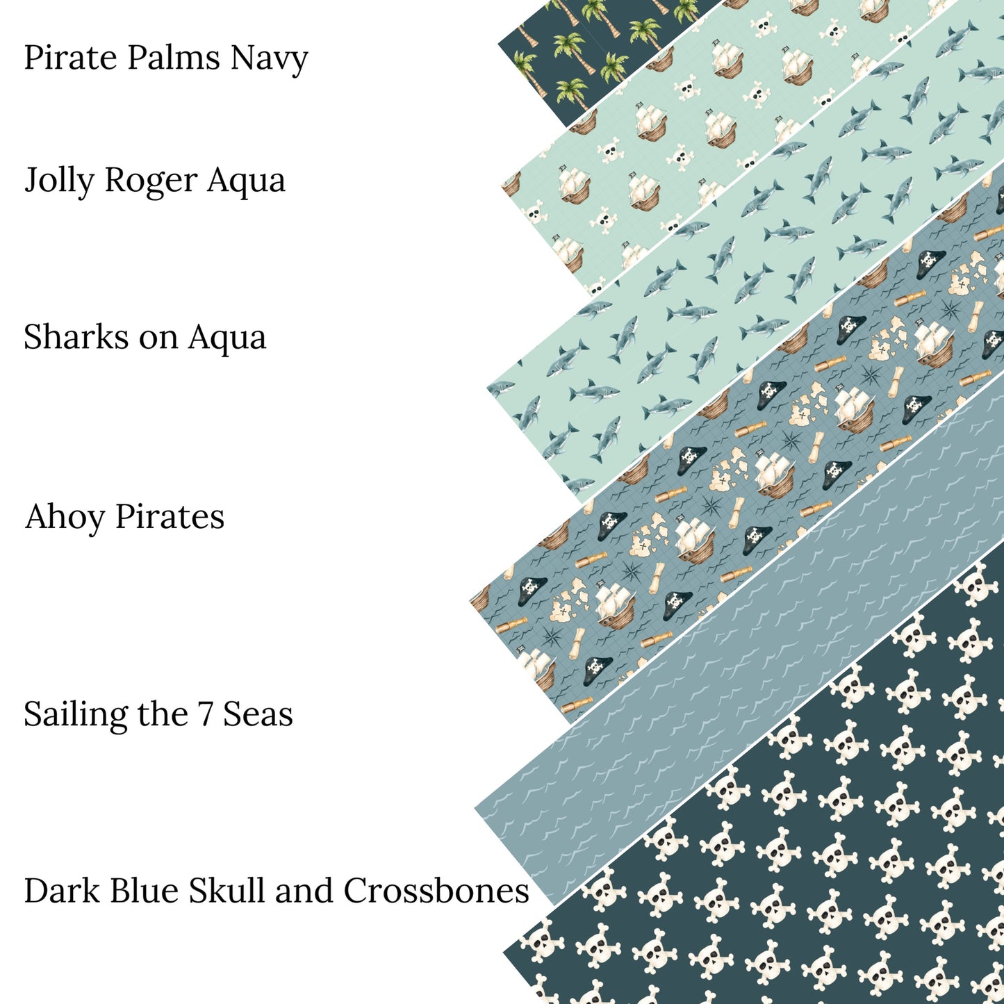 Ahoy Pirates Faux Leather Sheets