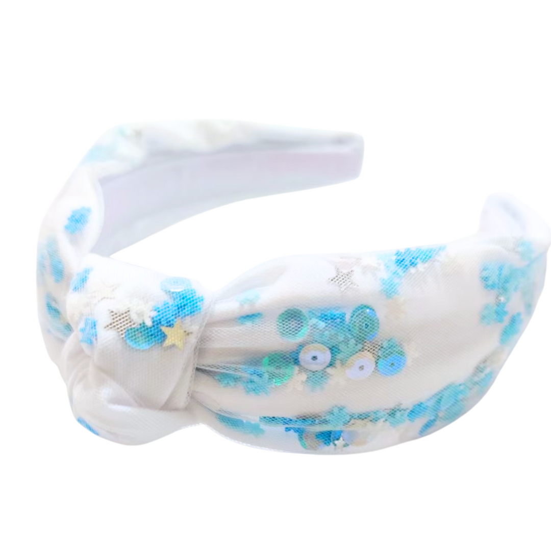 Shimmer Snowdrift Knotted Headband