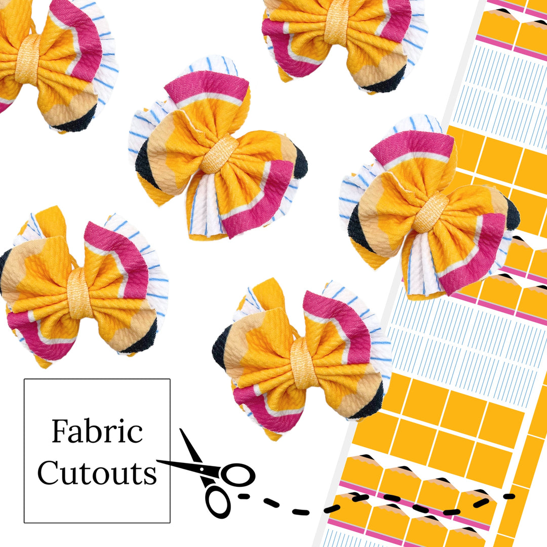 Shredded Piggie Template DIY Hair Bow 