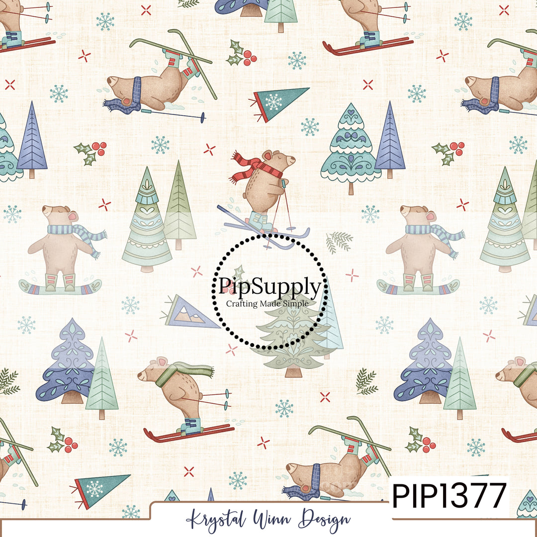 PIP1377 - Ski Club Bears Cream