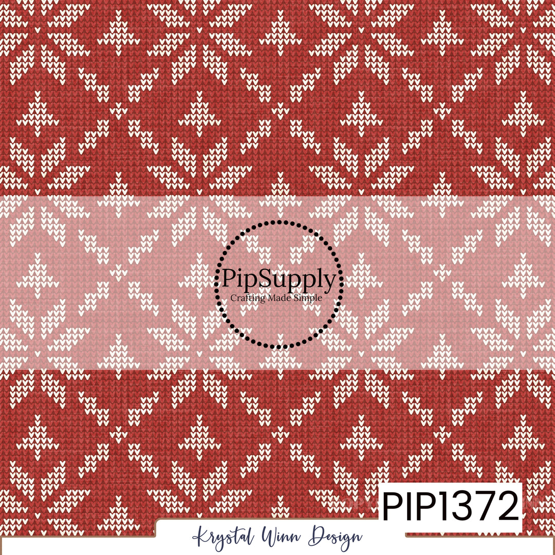 PIP1372 - Ski Club Sweater Red