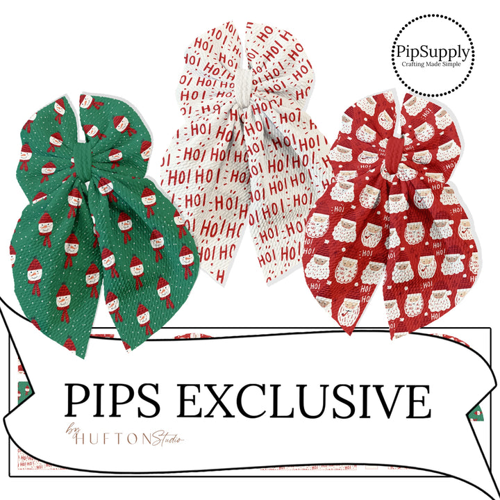 green and red festive snowman and santa diy liverpool flowy sailor bows