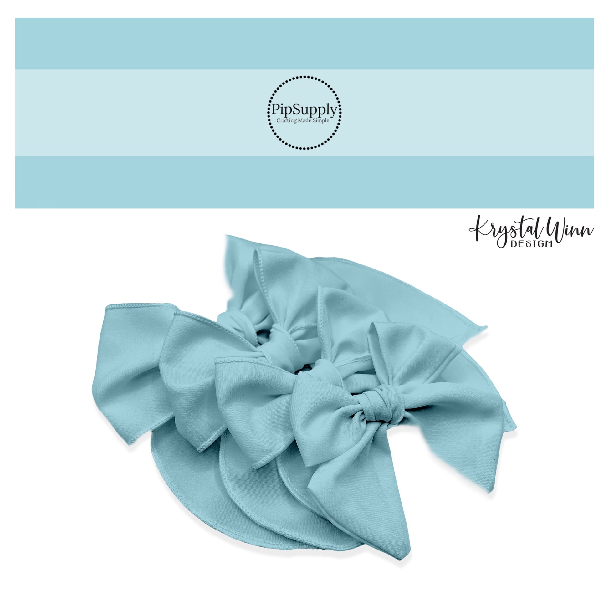 These solid colored blue no sew bow strips can be easily tied and attached to a clip for a finished hair bow. These fun party themed bow strips are great for personal use or to sell. The bow strips features solid light blue color. 
