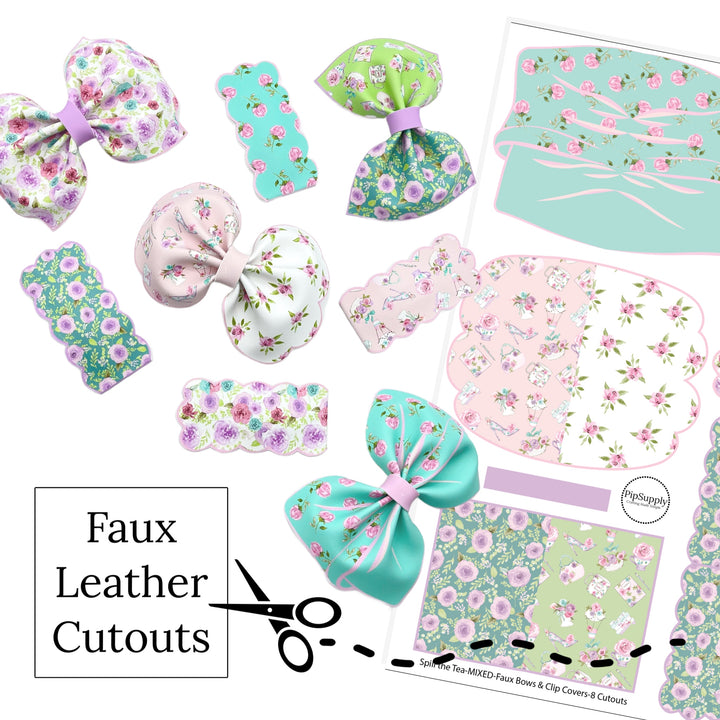 Spill The Tea Faux Leather DIY Hair Bows & Craft Cutouts