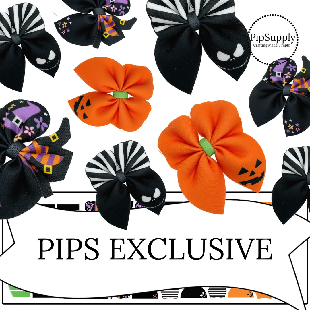 Spooky Halloween Bubble Neoprene DIY Hair Bows