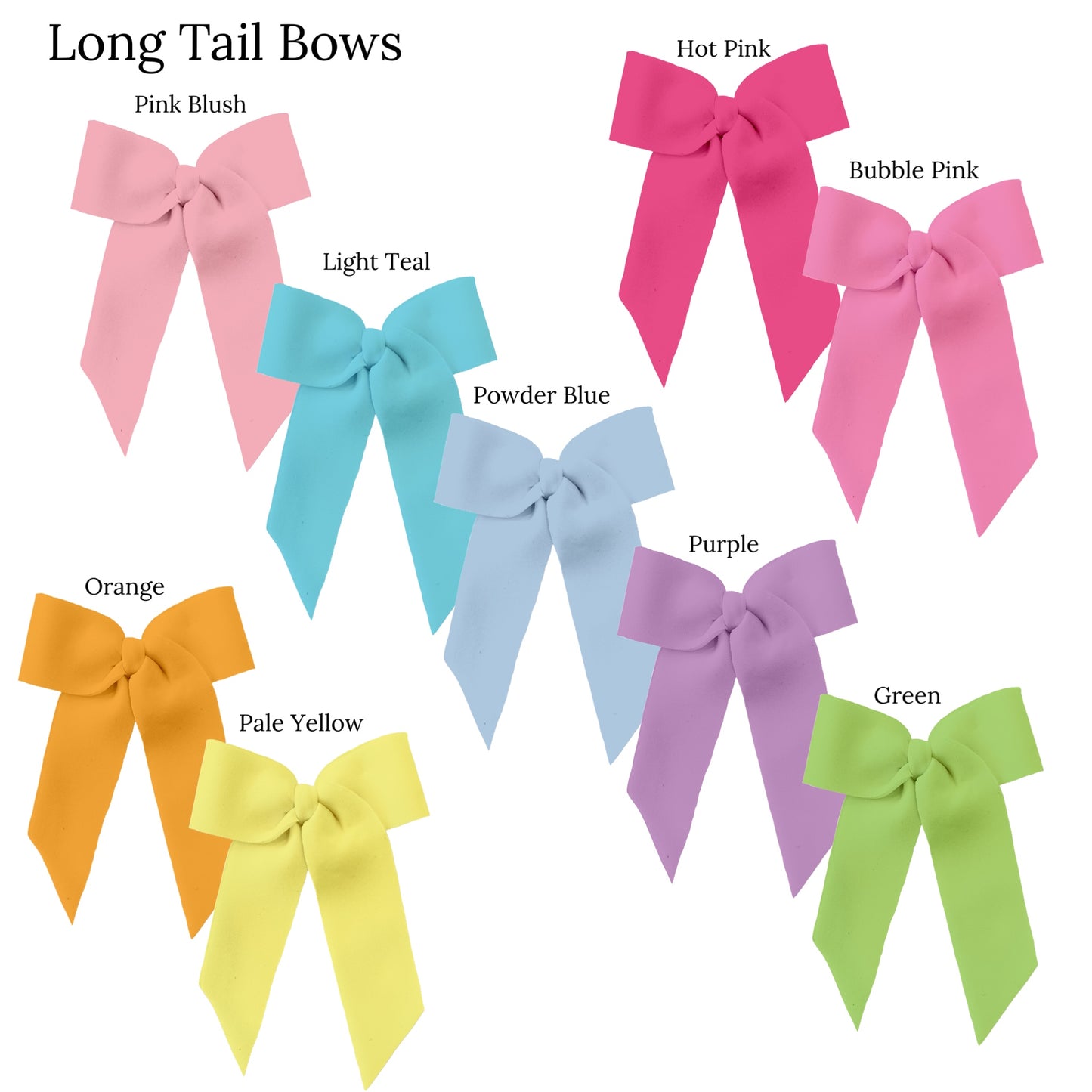 color options for spring solid neoprene hand cut bows