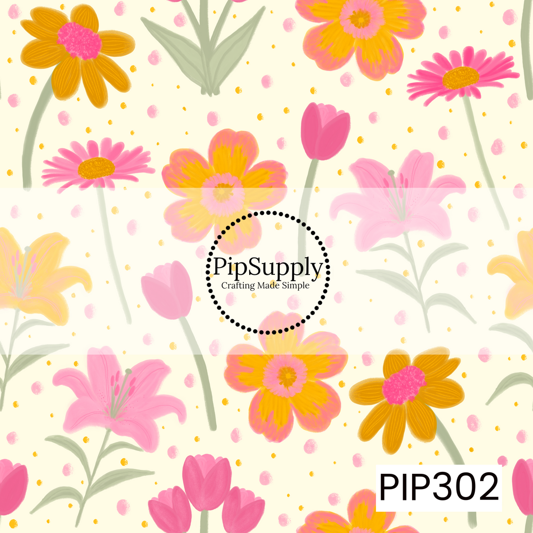 PIP302 - Sweet Tulip Garden Wildflowers