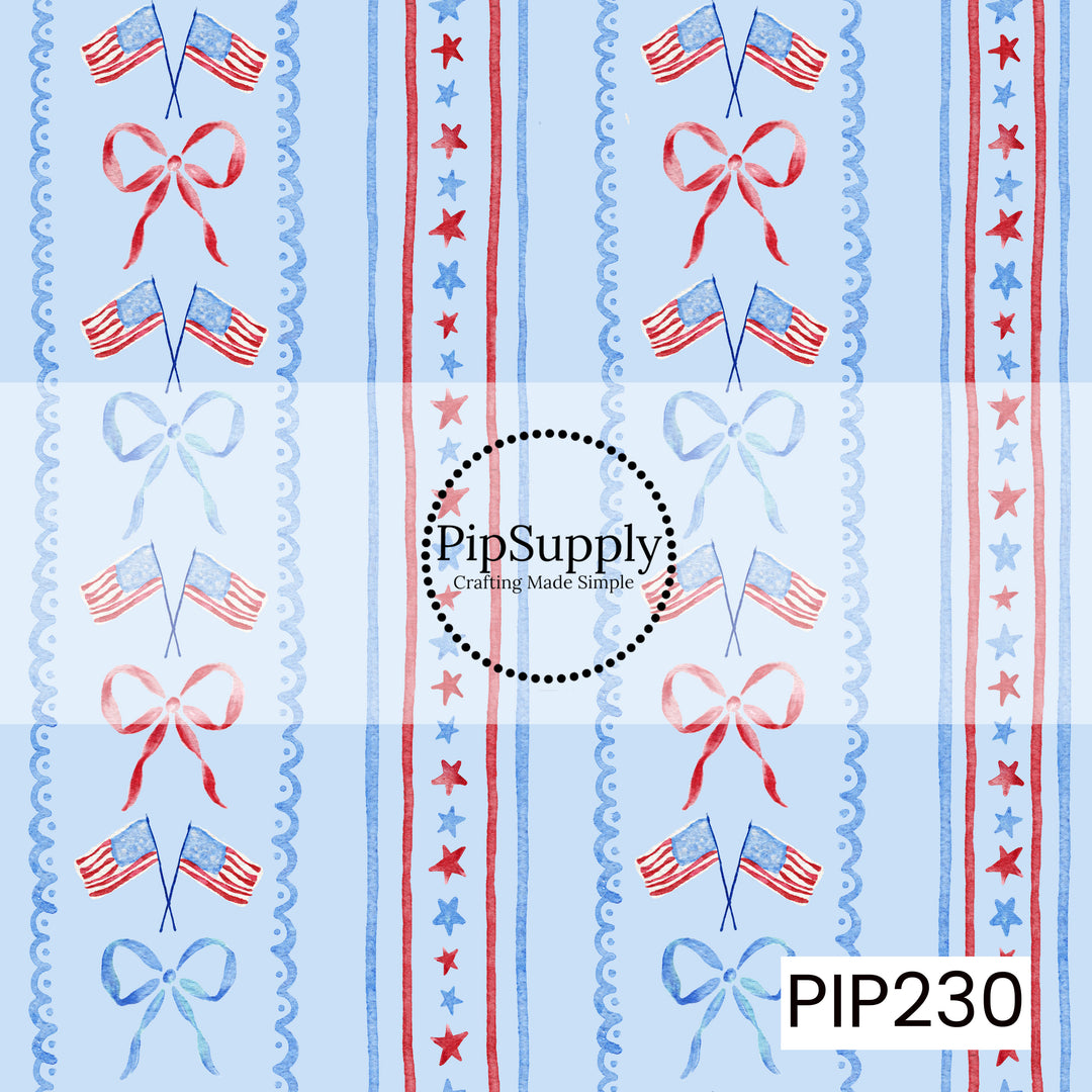 PIP230 - Stars Stripes And Bows Blue