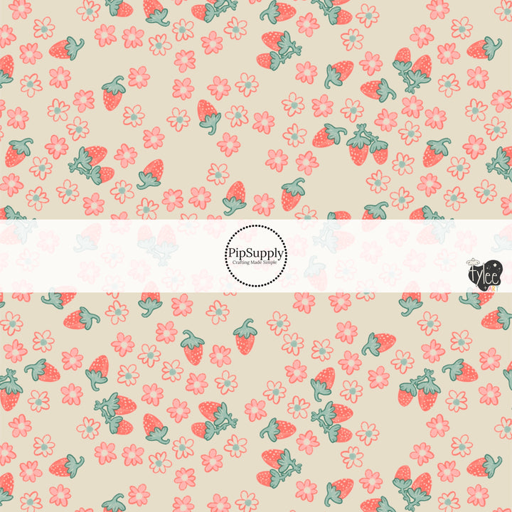 Strawberry Picking Fabric By The Yard