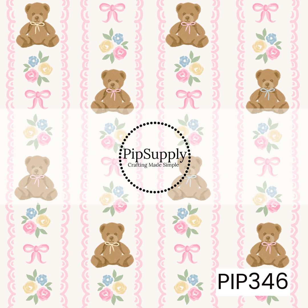 PIP346 - Bear Floral Stripe