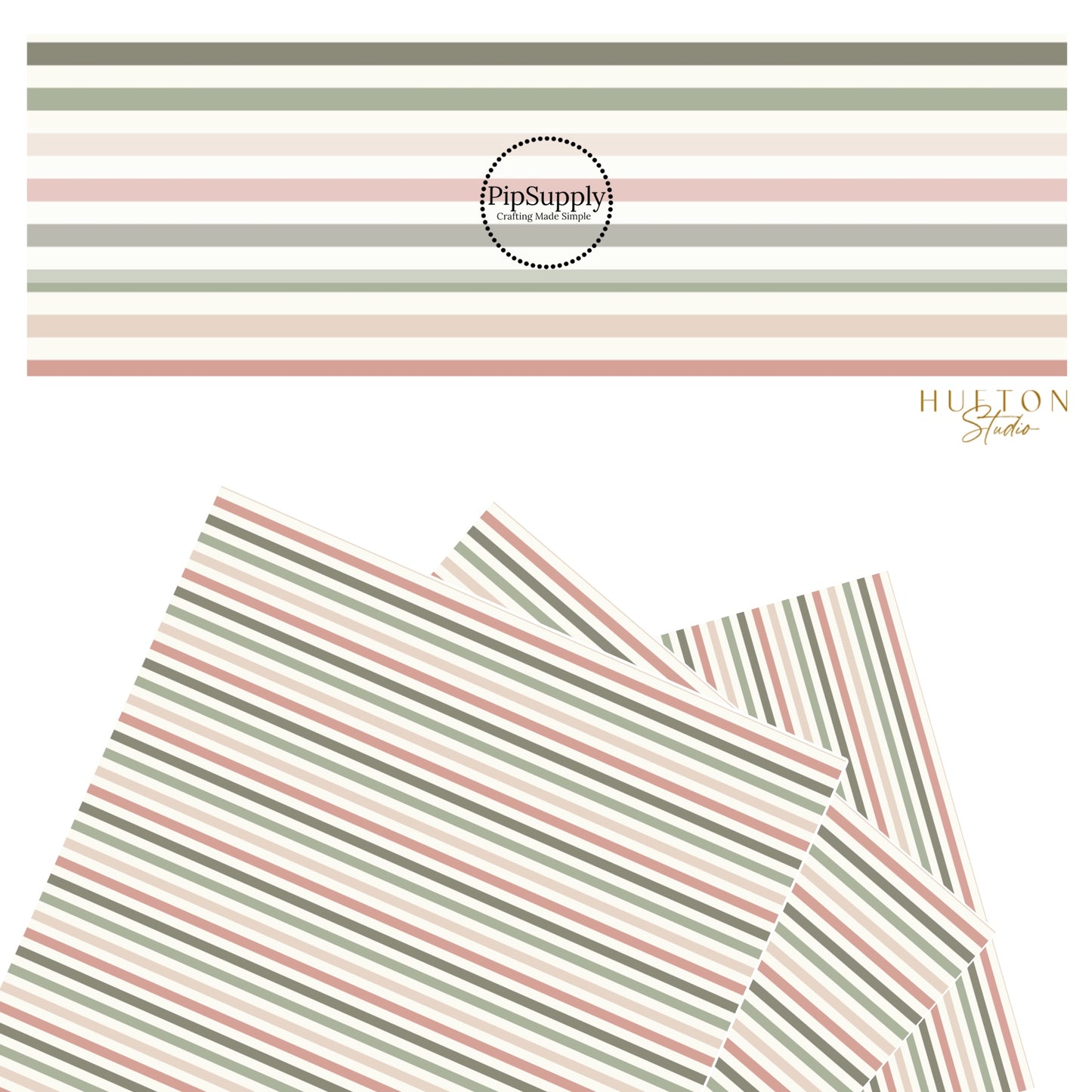 These stripe pattern themed faux leather sheets contain the following design elements: dusty rose, light pink, tan, and taupe stripes on white. Our CPSIA compliant faux leather sheets or rolls can be used for all types of crafting projects.