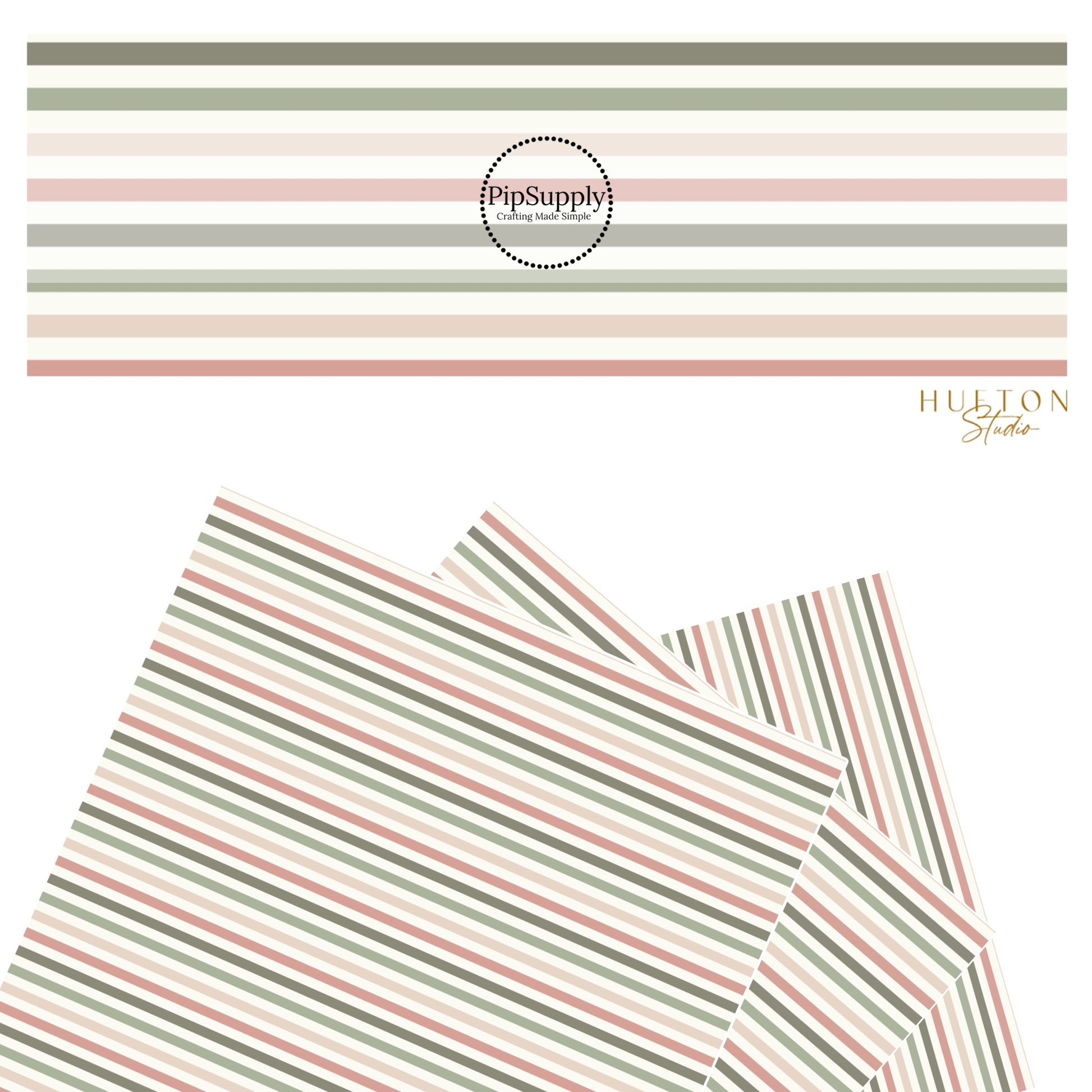 These stripe pattern themed faux leather sheets contain the following design elements: dusty rose, light pink, tan, and taupe stripes on white. Our CPSIA compliant faux leather sheets or rolls can be used for all types of crafting projects.