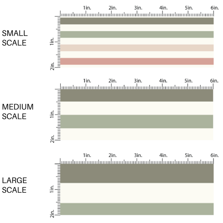 Muted Peach, Olive Green, and Tan Stripes on Fabric by the Yard scaled image guide.