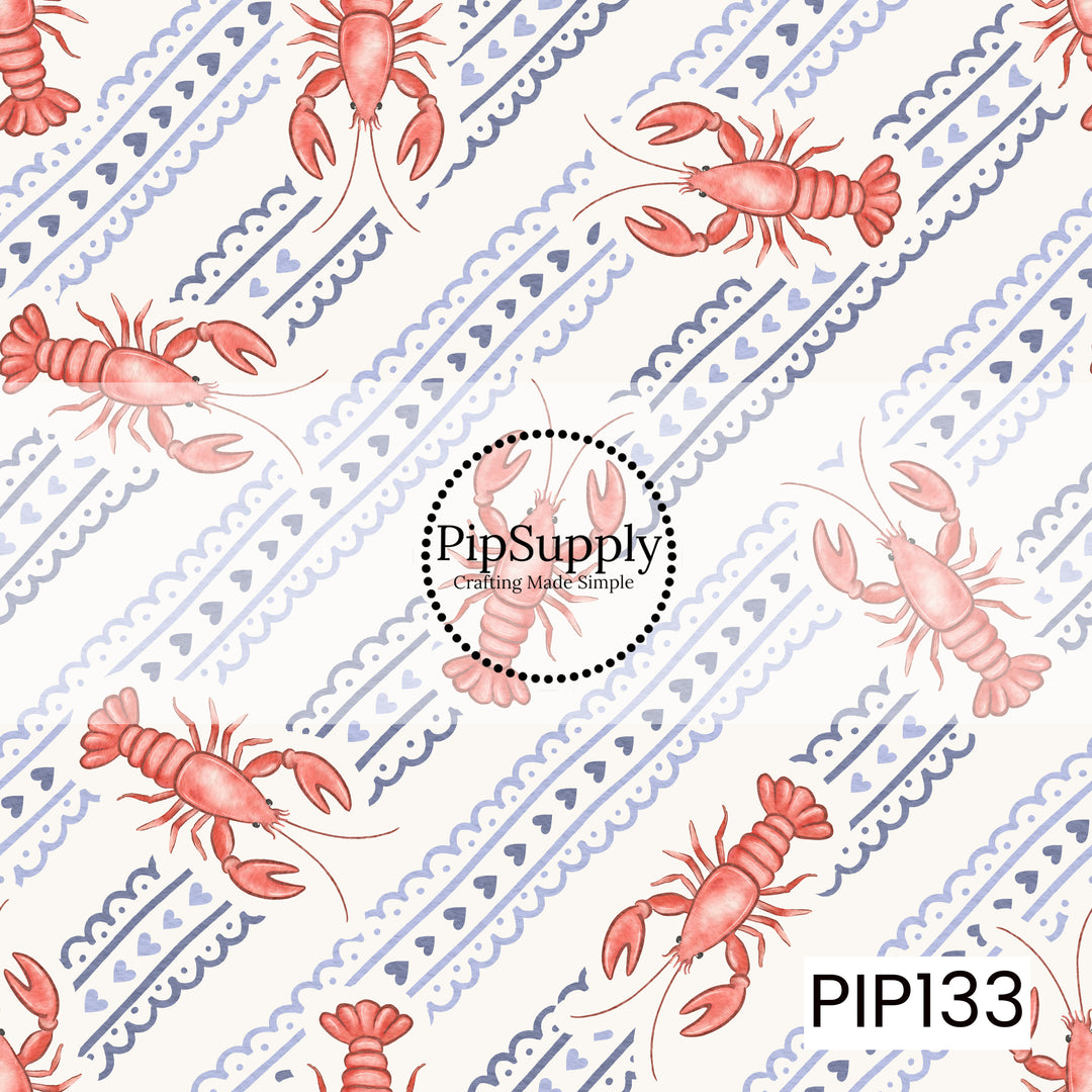 PIP133 - Seaside Lobster Diagonal Stripe