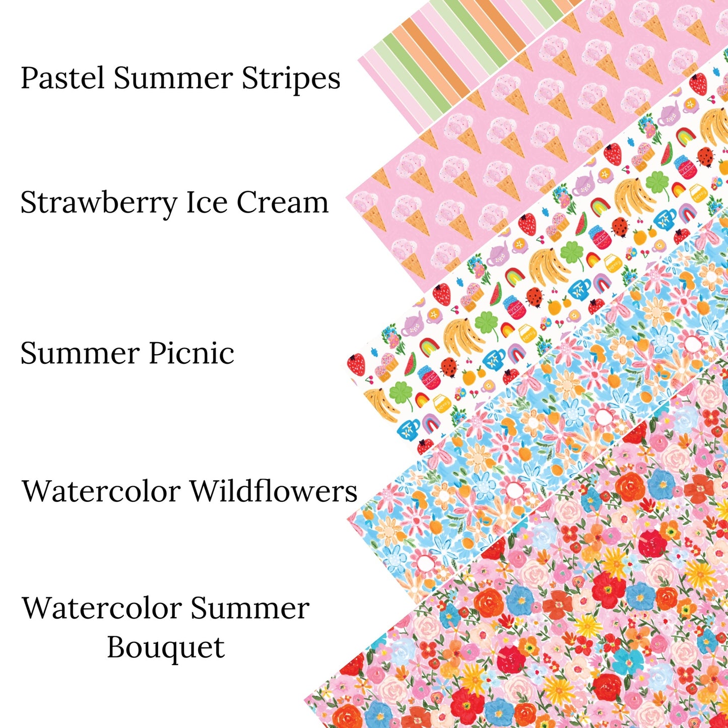 Strawberry Ice Cream Faux Leather Sheets