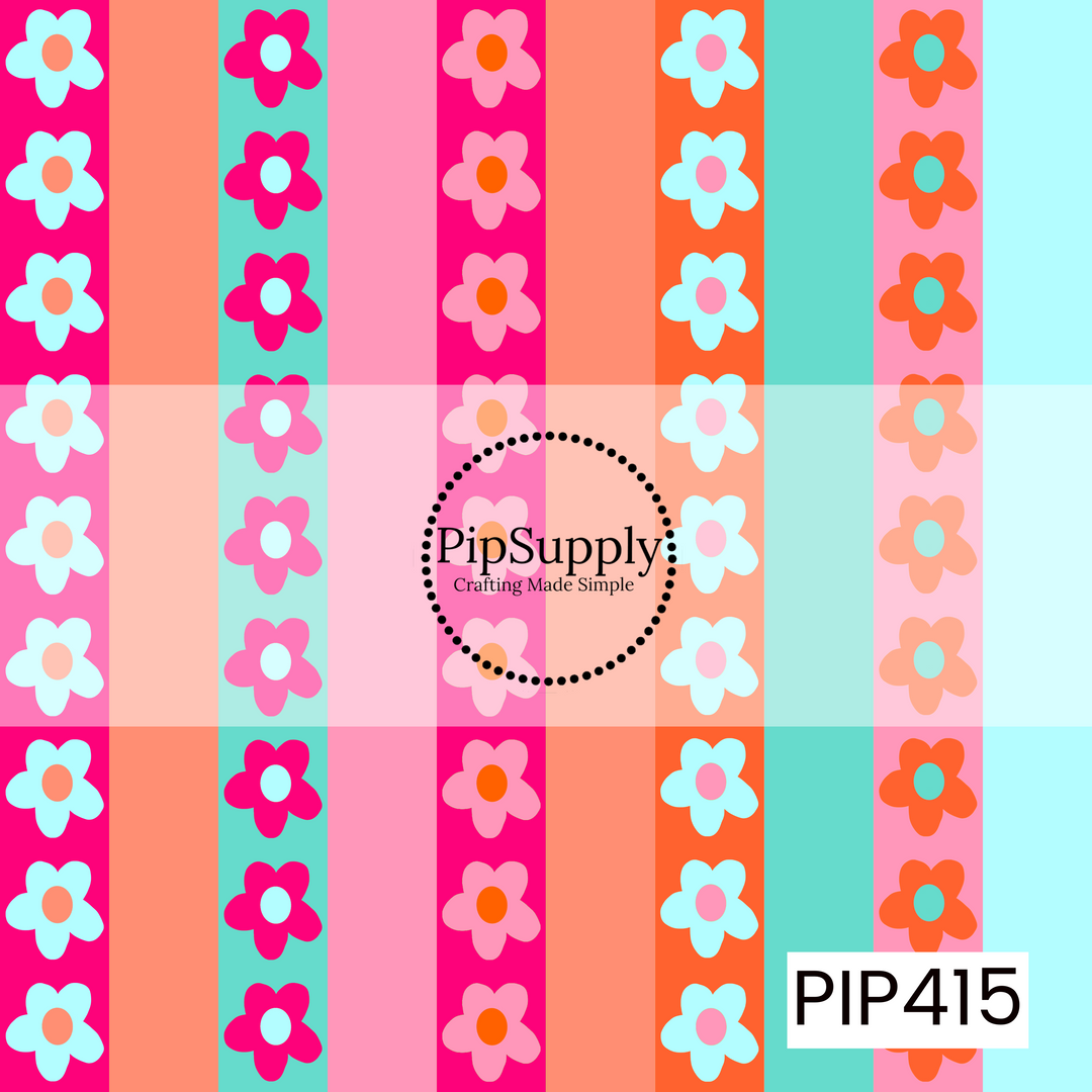 PIP415 - Summer Retro Floral Stripe