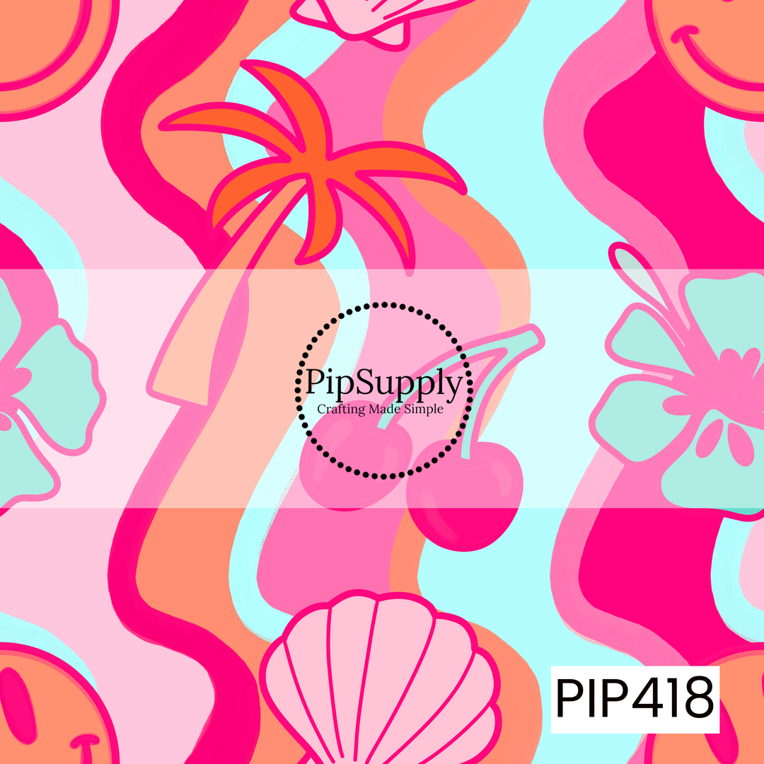 PIP418 - Summer Retro Smiley Pink