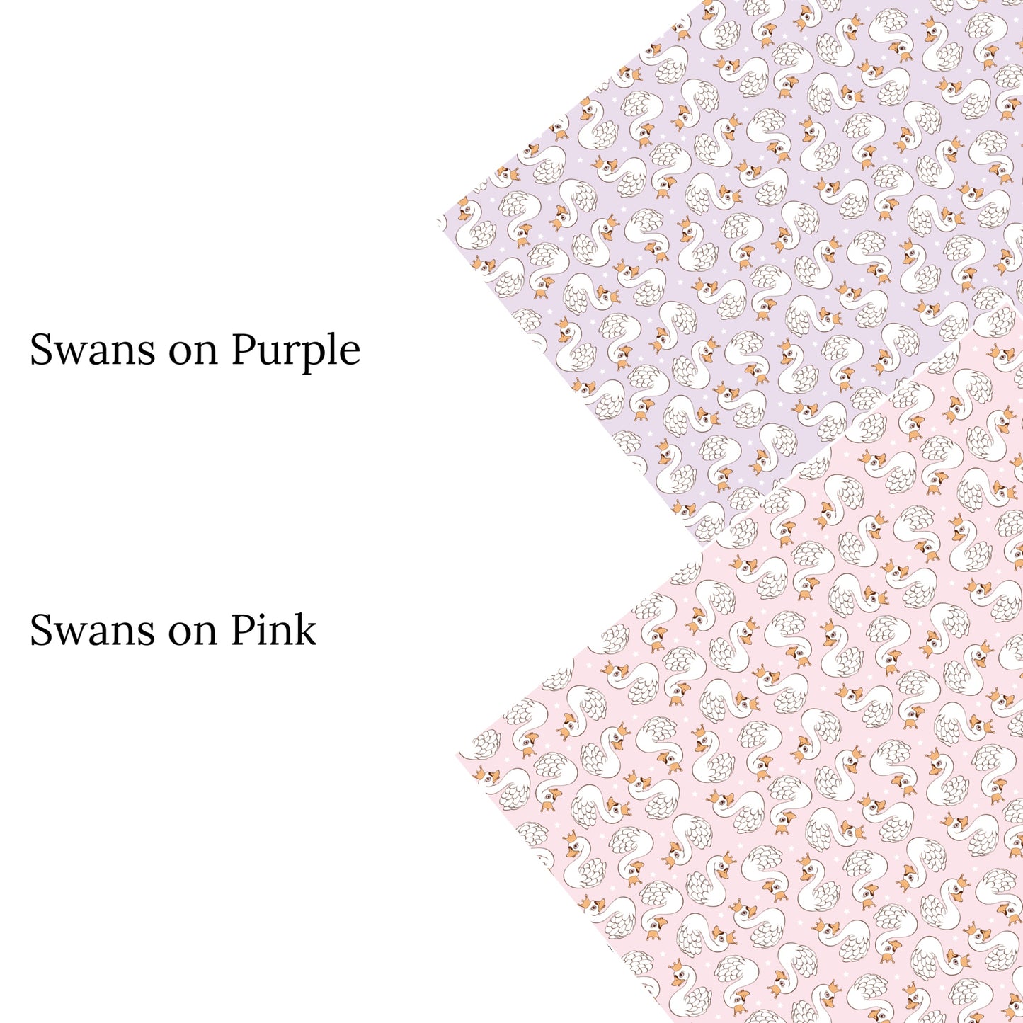 Swans on Pink Faux Leather Sheets