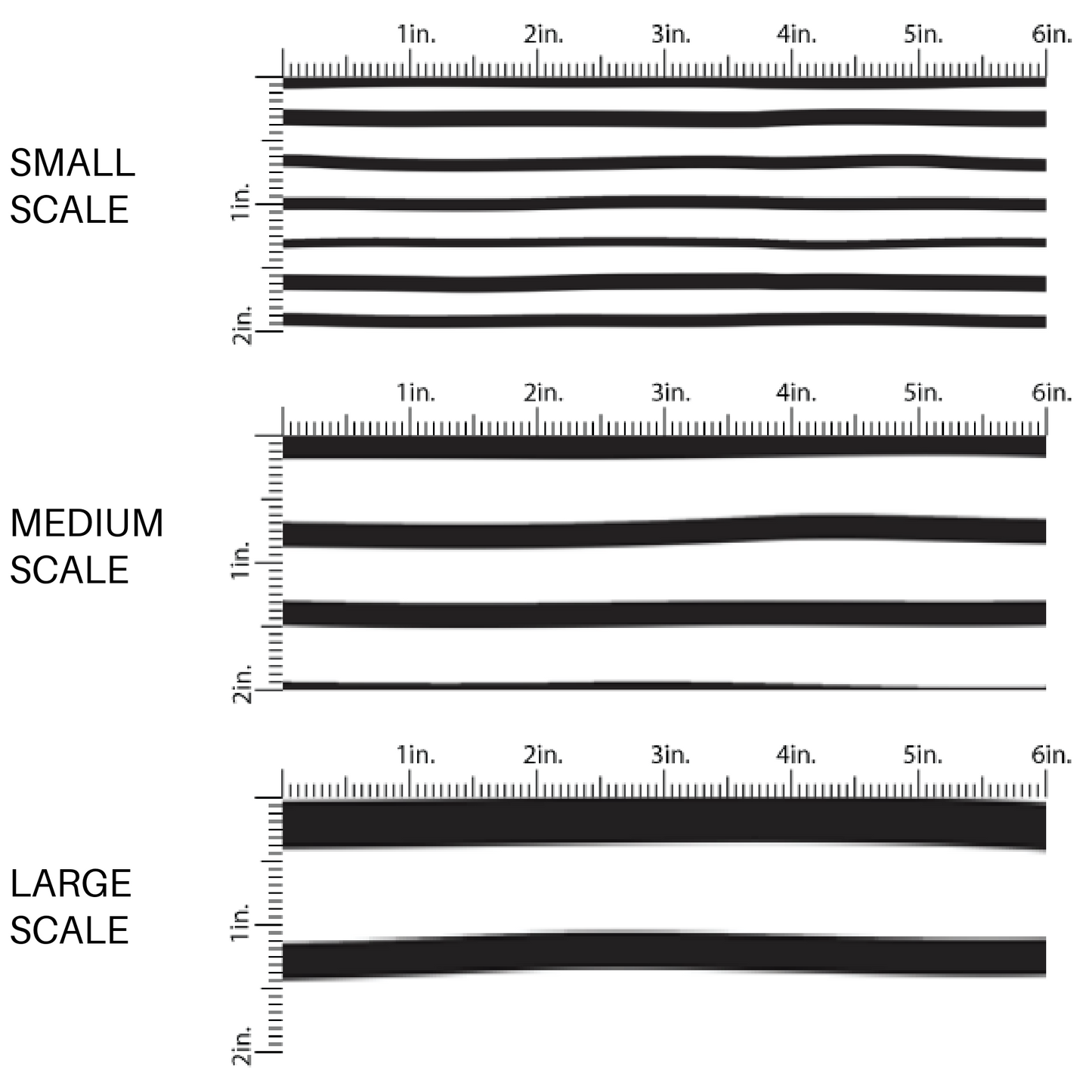 Thin black stripes on white fabric by the yard scaled image guide.