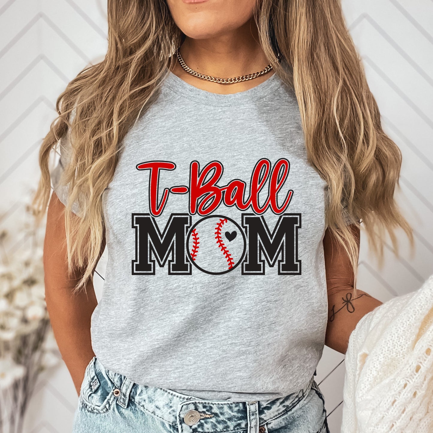 T-Ball Mom DTF and Sublimation Transfers - Red and Black Transfers