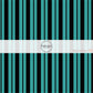 Teal blue and black striped fabric by the yard.