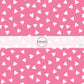Cream Tiny Hearts on Pink Fabric by the Yard