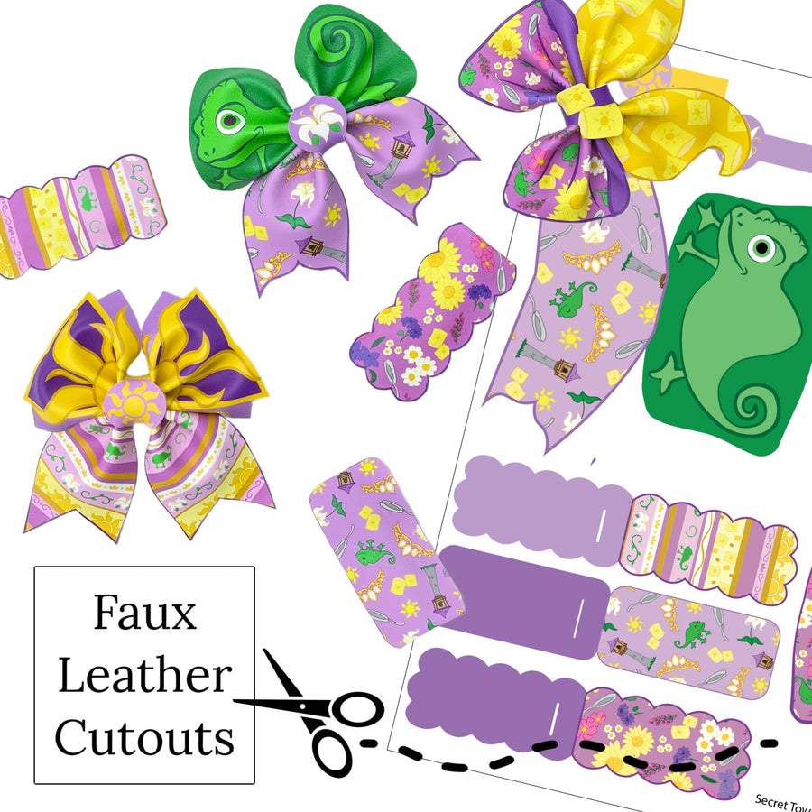 long hair princess movie inspired diy faux leather hair bows