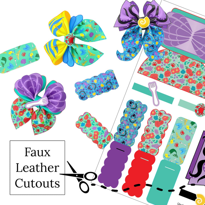 movie mermaid princess inspired faux leather diy cutouts