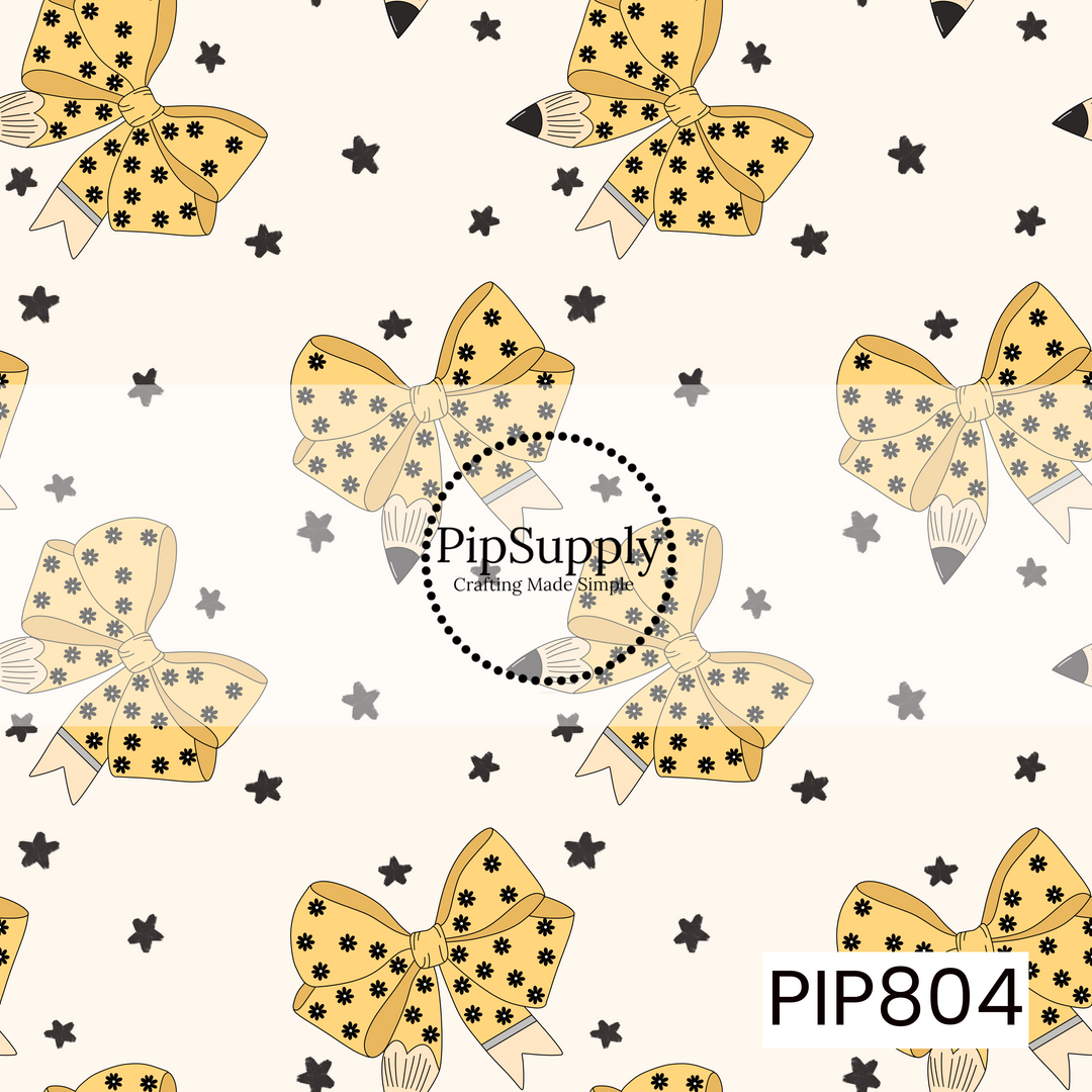 PIP804 - Golden Pencil Bows And Stars