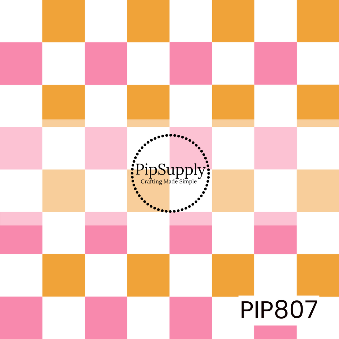 PIP807 - Peachy Pink Check