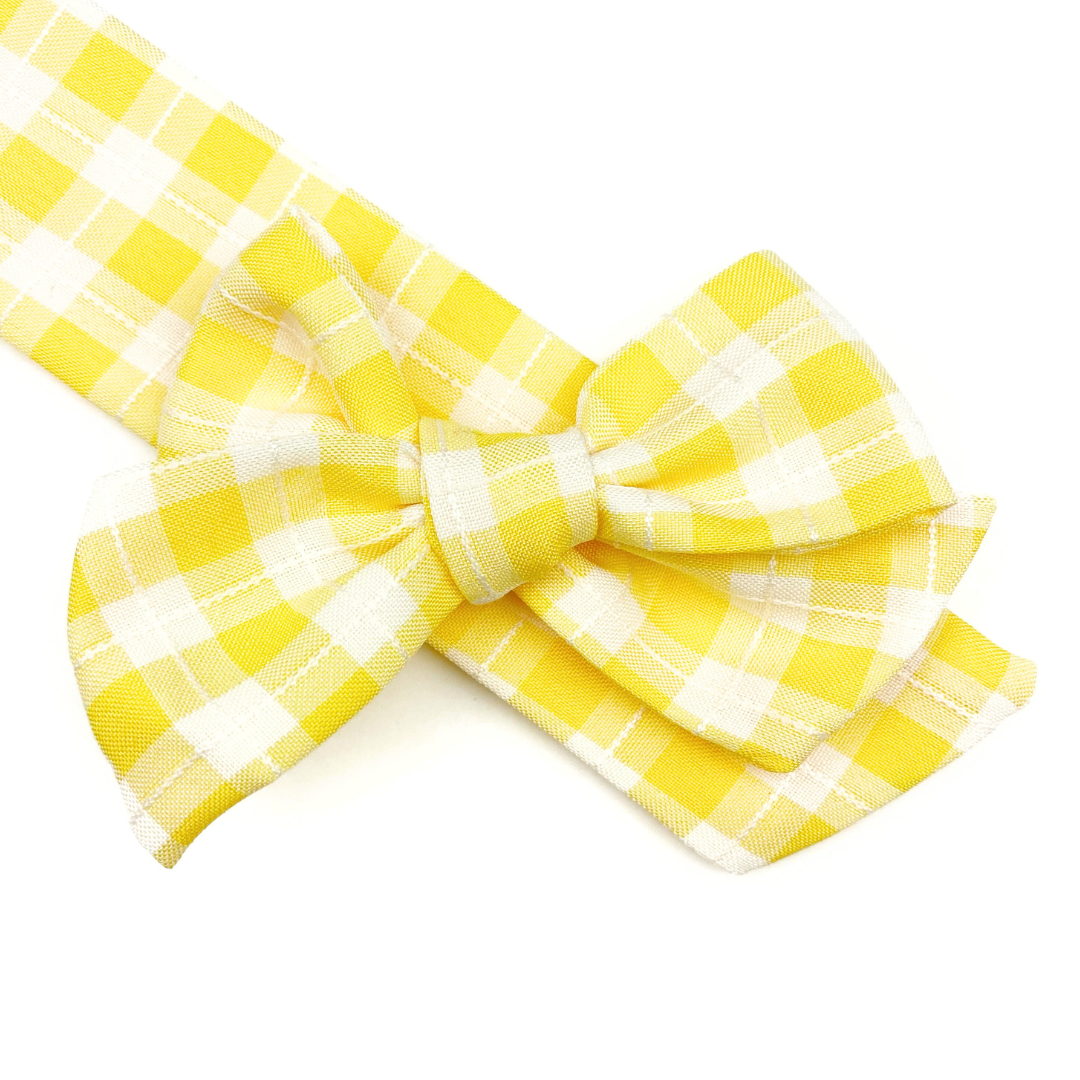 Spring Yellow Plaid  Effortless Bow Strips - Closed Edge