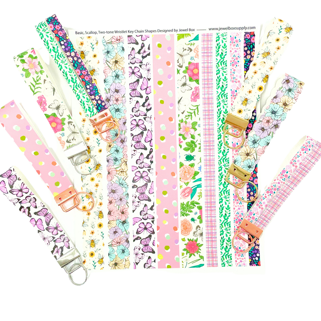 Spring Wristlet Key Chain Variety Hand Cut Sheet