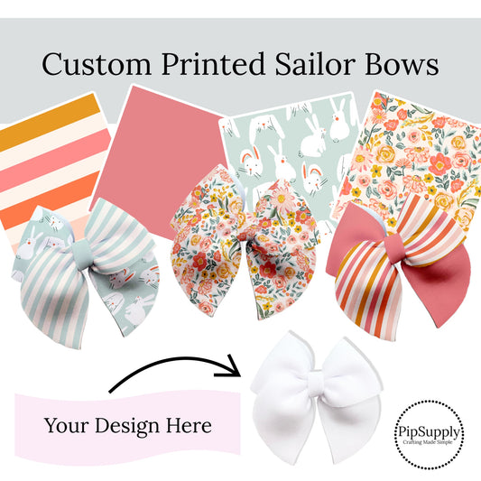 upload your own pattern custom neoprene diy hair bows