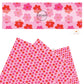 These Valentine's pattern themed faux leather sheets contain the following design elements: red and pink daisies on pink. Our CPSIA compliant faux leather sheets or rolls can be used for all types of crafting projects.