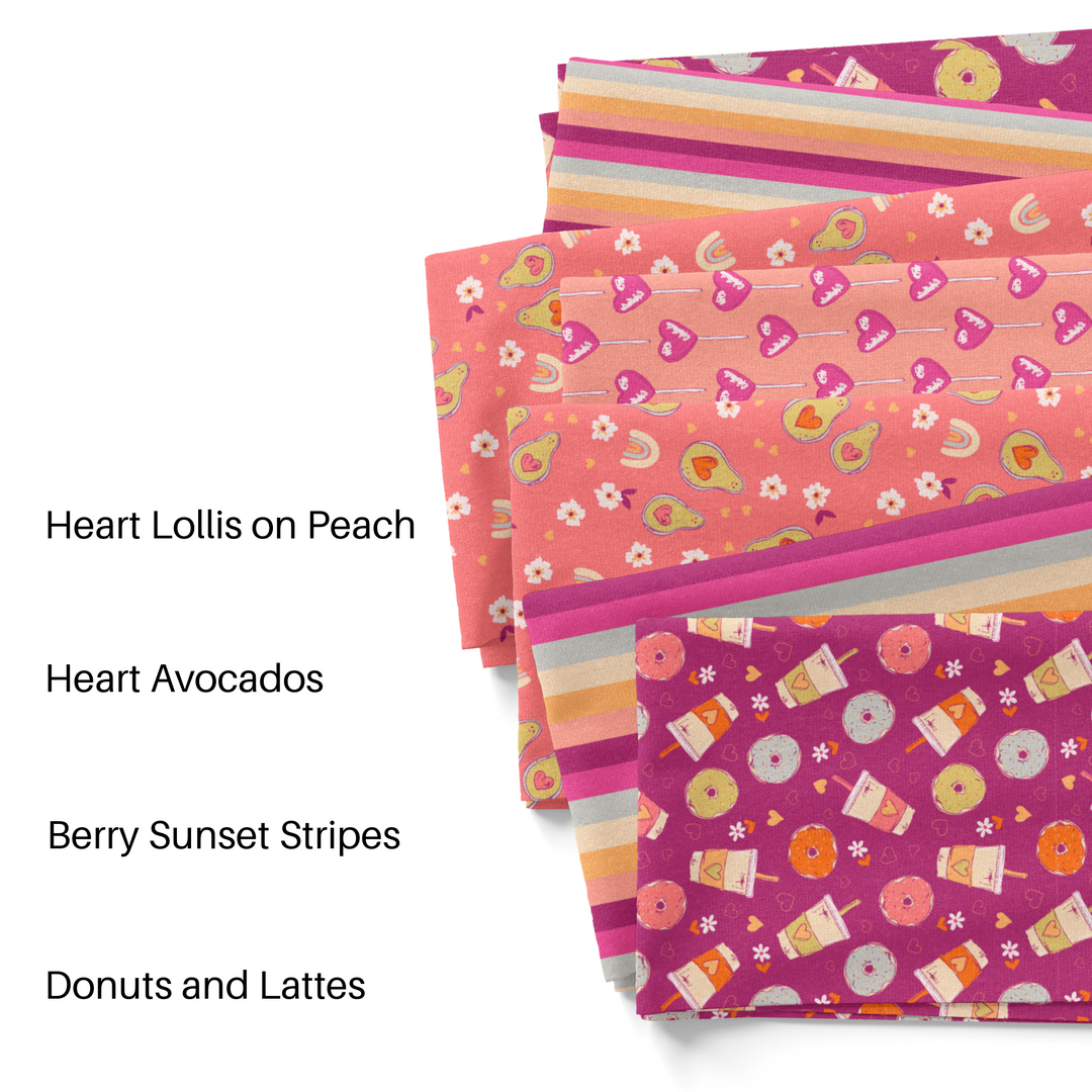 Berry Sunset Stripes Fabric By The Yard