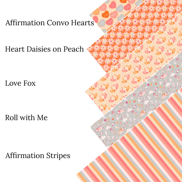 Affirmation Convo Hearts Faux Leather Sheets