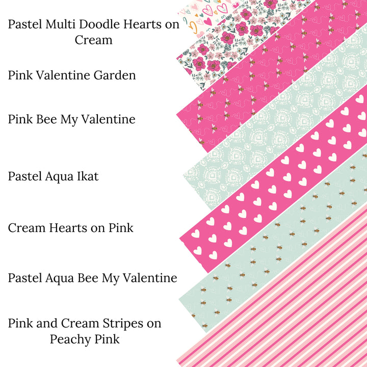 Pink Valentine Garden Faux Leather Sheets